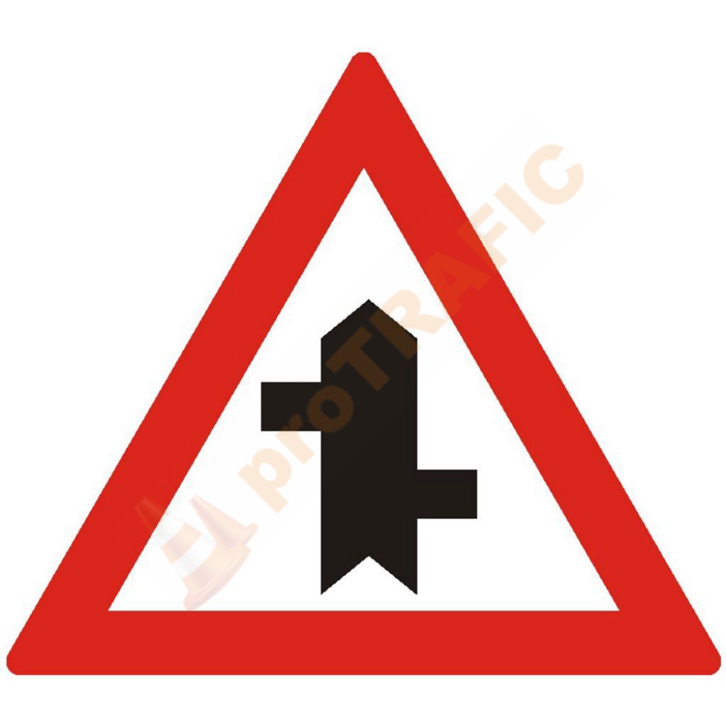 Indicator rutier avertizare A39 Intersectie cu un drum fara prioritate