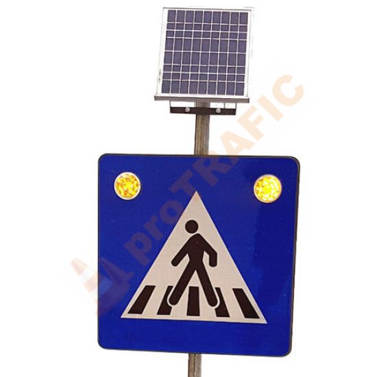 code Supply testimony Indicator cu LED Trecere de pietoni și panou fotovoltaic - Protrafic